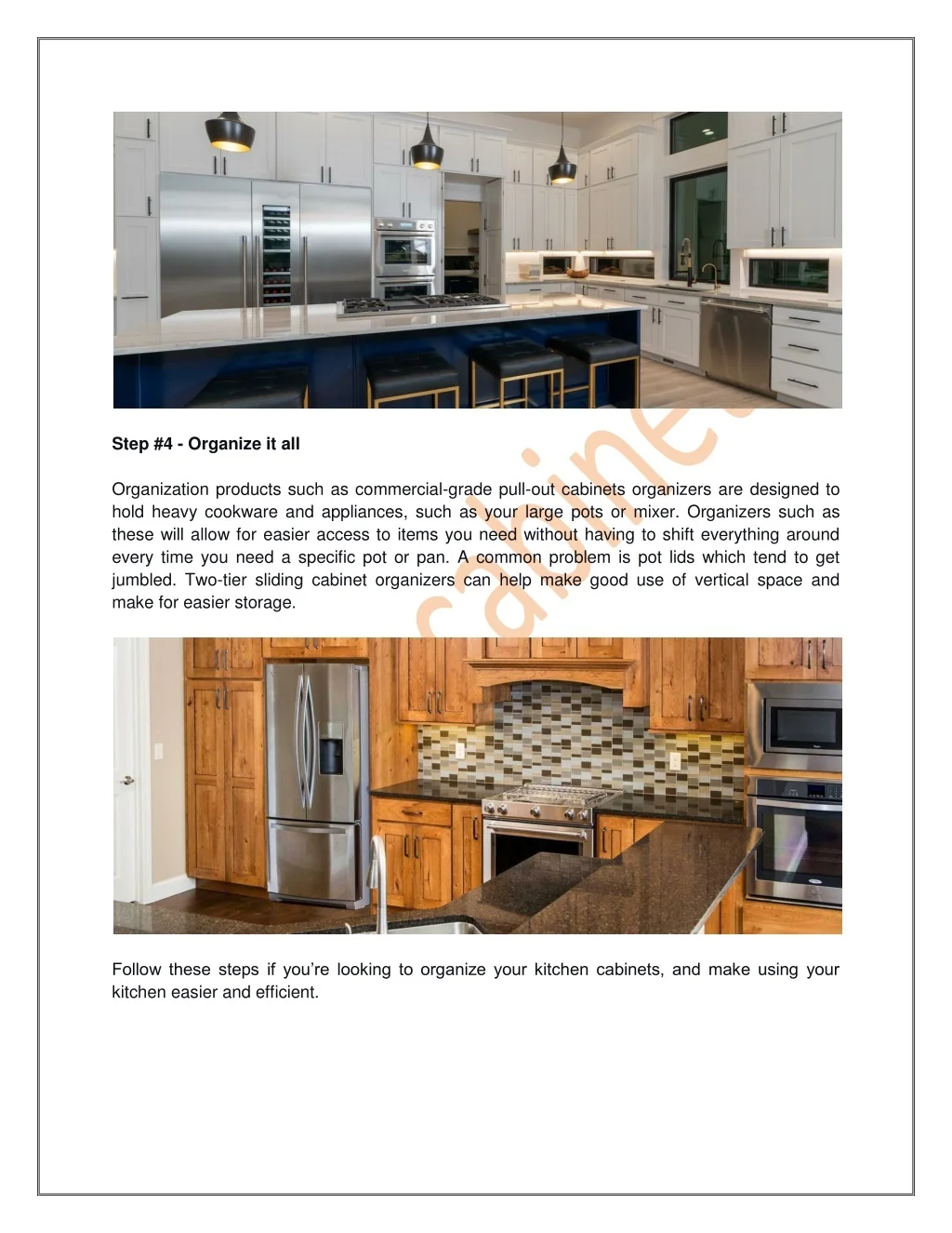 PPT - Four Steps To Organize Your Kitchen Cabinets PowerPoint ...