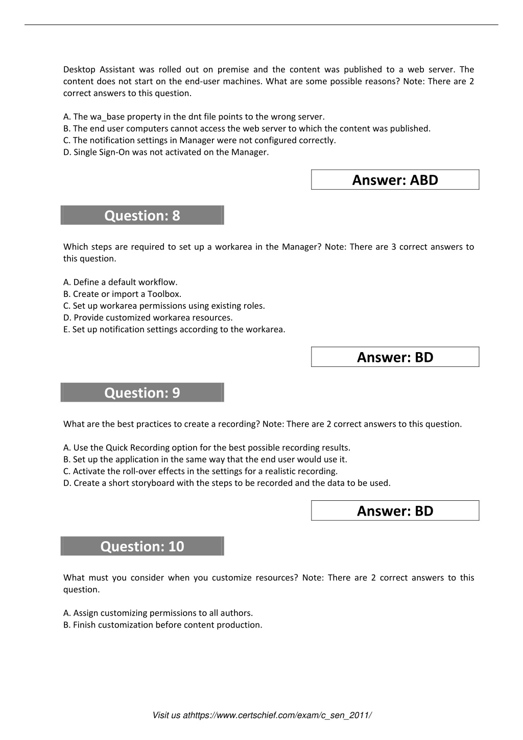 PPT - C_SEN_2011 Exam Practice Study Guides 2021 PowerPoint Sns-Brigh10