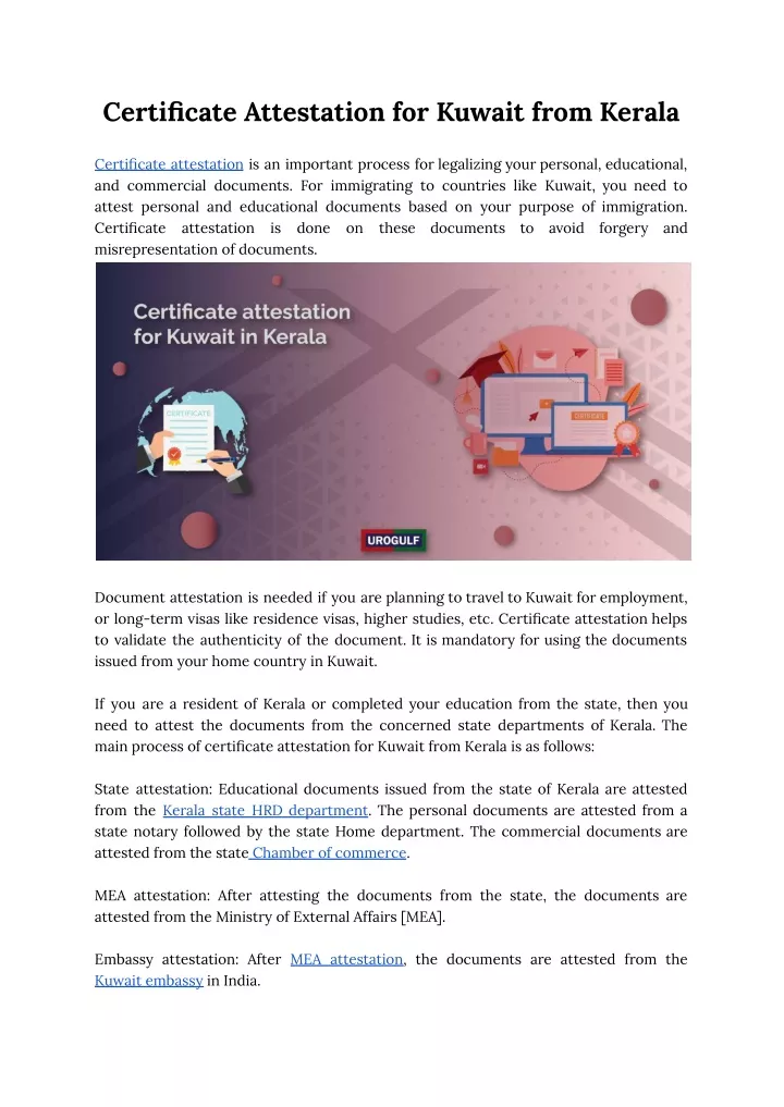 Ppt Certificate Attestation For Kuwait From Kerala Powerpoint Presentation Id10596880 3818