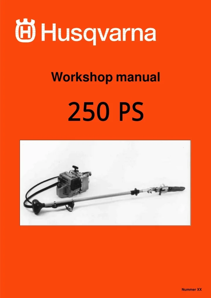 PPT Husqvarna 250 PS 250PS Chainsaw Service Repair Manual PowerPoint