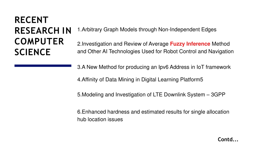 recent topics for research in computer science