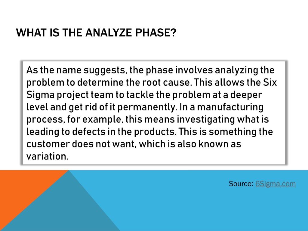 PPT - Analyze Phase Of A Six Sigma DMAIC Project PowerPoint ...