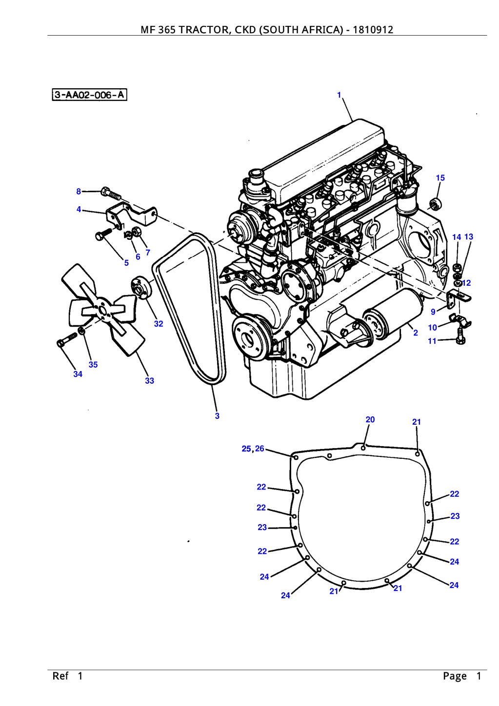 PPT - Massey Ferguson MF 365 TRACTOR, CKD (SOUTH AFRICA) Tractor Parts ...