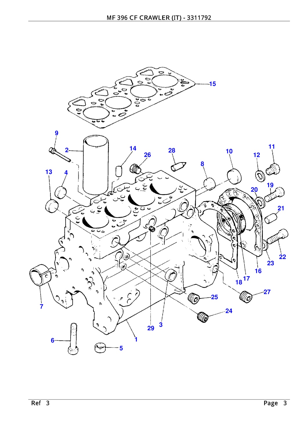 PPT - Massey Ferguson MF 396 CF CRAWLER (IT) Parts Catalogue Manual ...