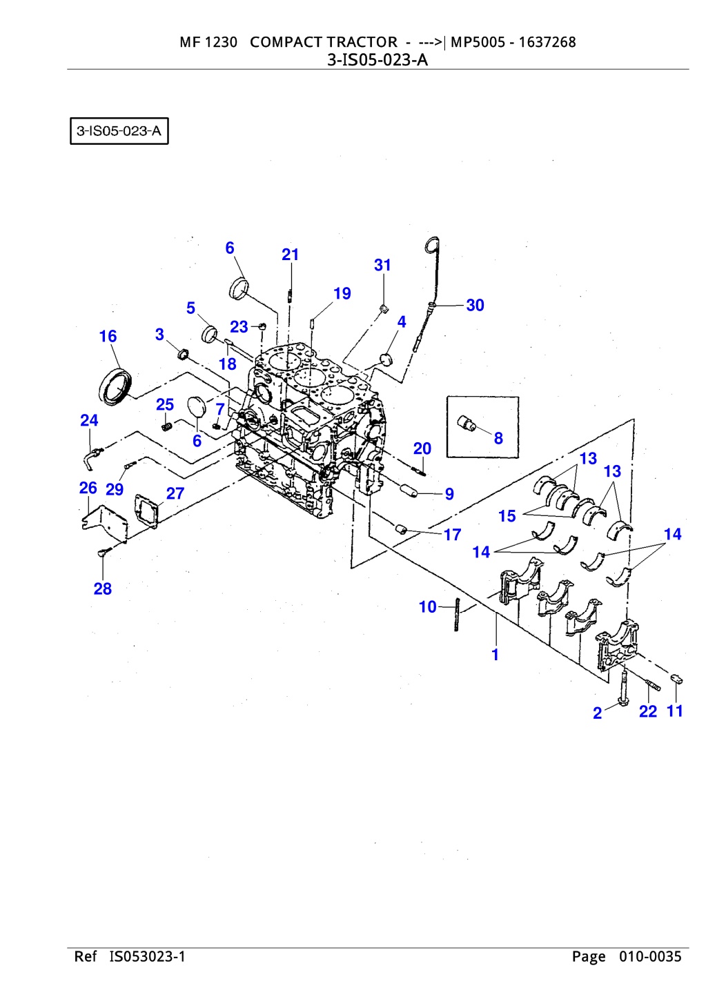 PPT - Massey Ferguson MF 1230 COMPACT TRACTOR (-- MP5005) Parts ...