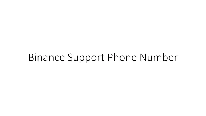 binance support phone number