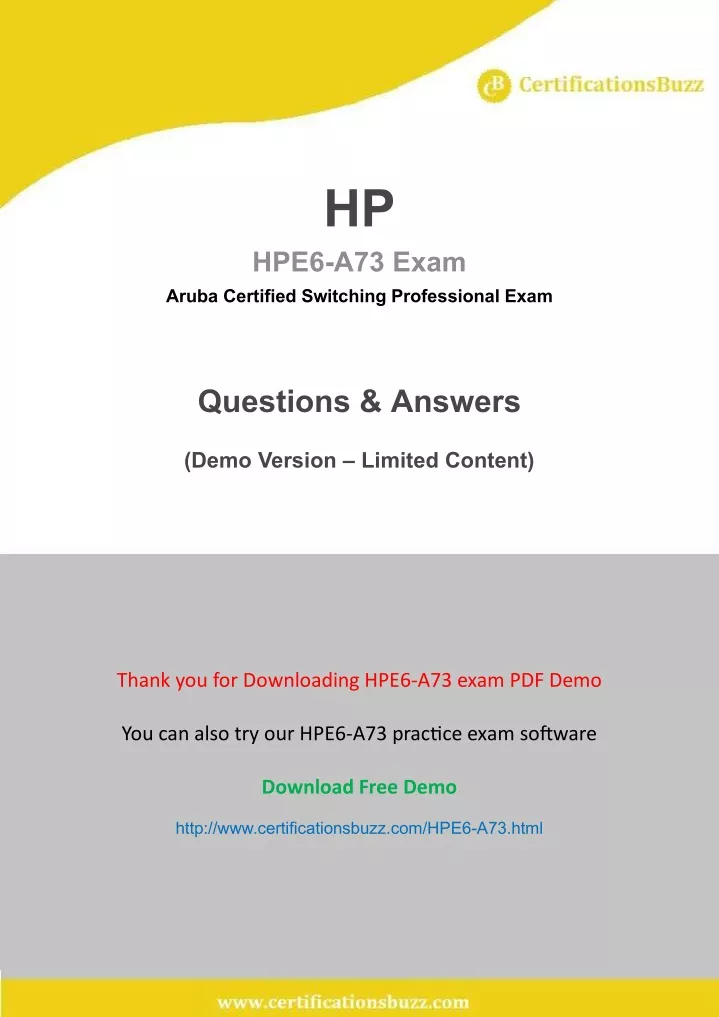 Valid HPE6-A73 Exam Notes