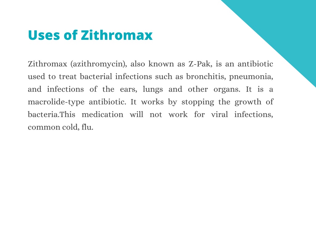 Ppt Zithromax 500mg Uses Side Effects Precautions Powerpoint