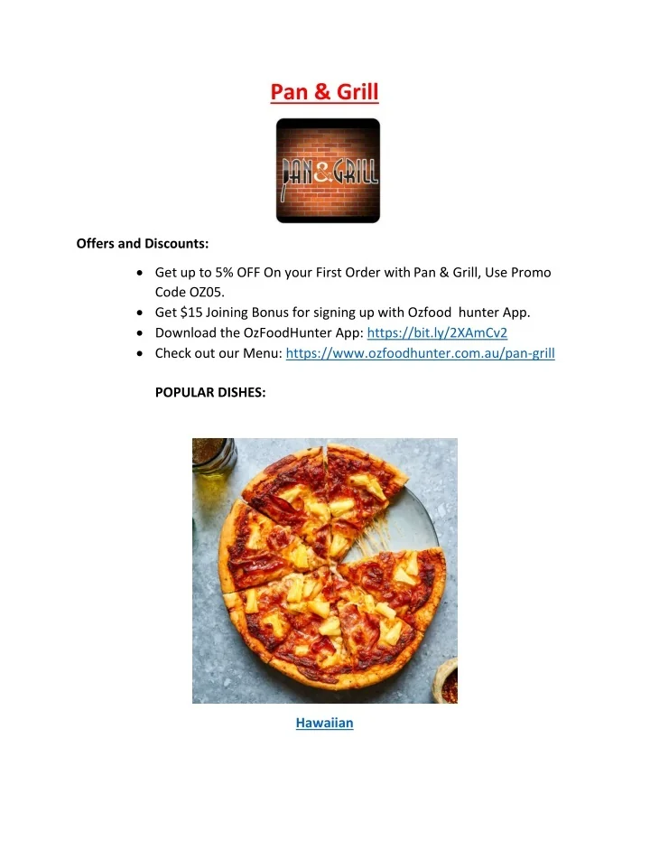 PPT Pan & Grill Pizza & Burger Restaurant Busselton, WA 5 off PowerPoint Presentation ID