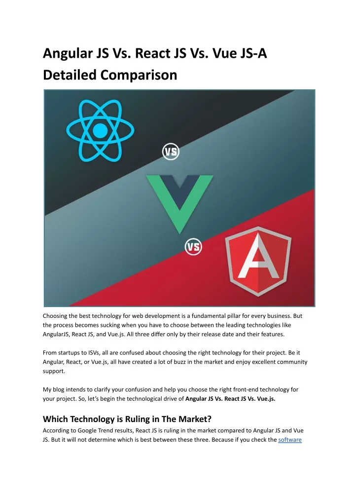 PPT - AngularJS Vs. ReactJS Vs. VueJS: A Detailed Comparison PowerPoint ...