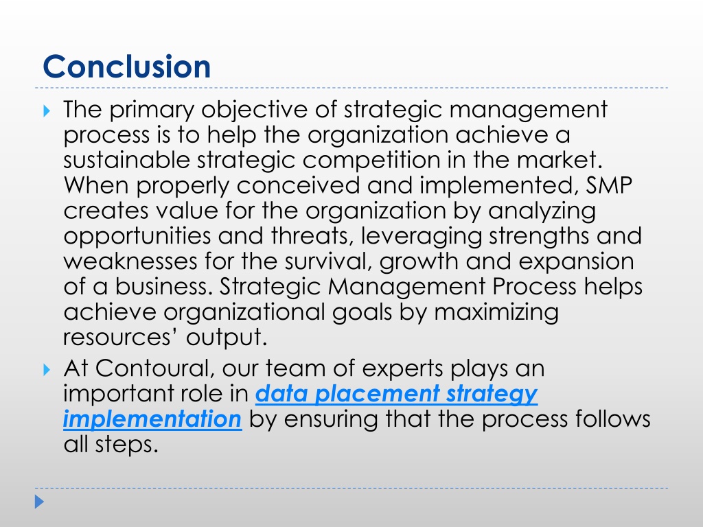 conclusion of strategic management essay