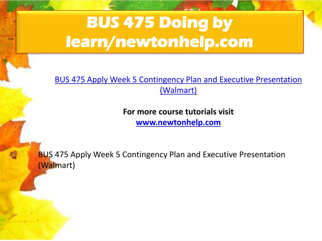 bus 475 week 5 powerpoint presentation