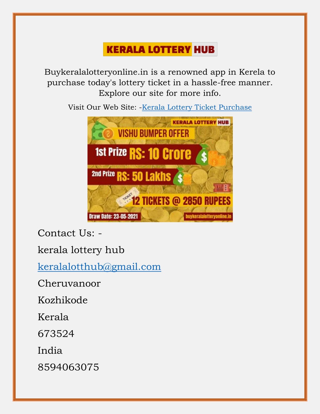 Vishu Bumper Results | Kerala Vishu Bumper BR 91 Lottery Results: Ticket  Number VE 475588 From Tirur Wins 1st Prize | Viral News, Times Now