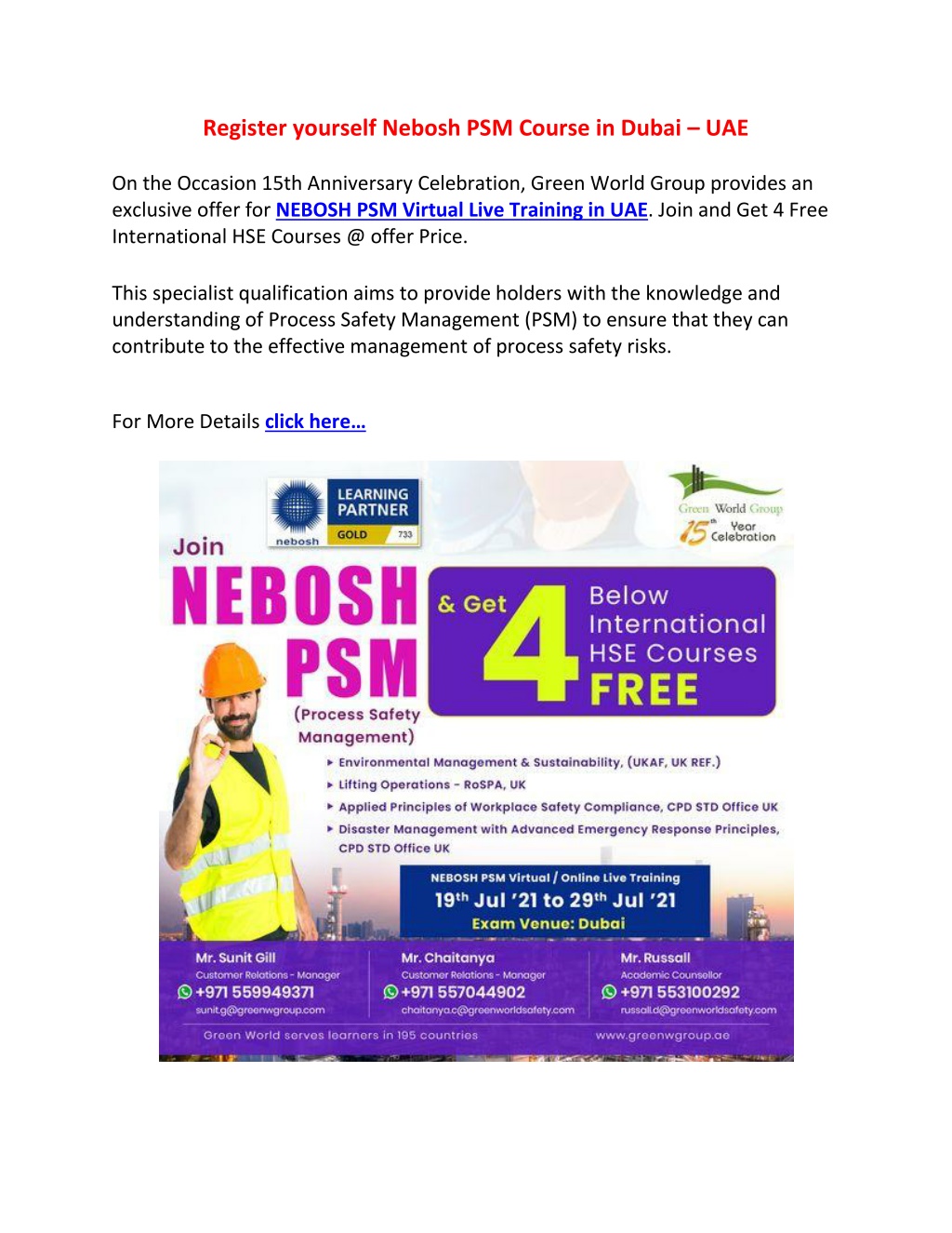 Ppt Register Yourself Nebosh Psm Course In Dubai Uae Powerpoint Presentation Id10610239 