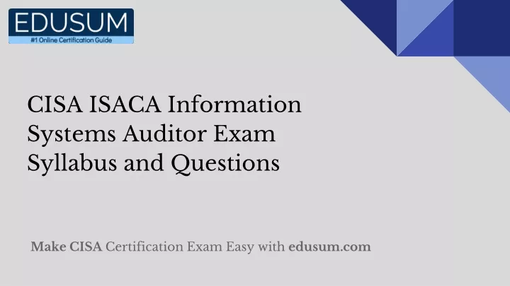 CISA Valid Exam Dumps