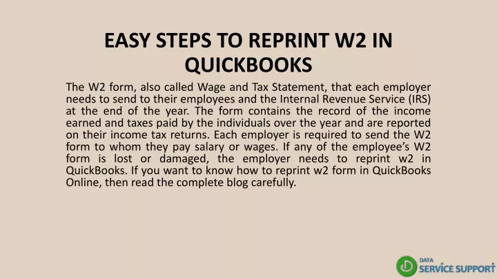 ppt-easy-steps-to-reprint-w2-in-quickbooks-powerpoint-presentation