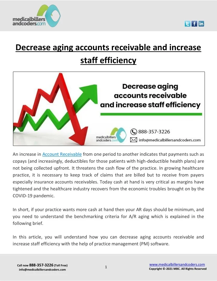 PPT - Decrease aging accounts receivable and increase staff efficiency ...