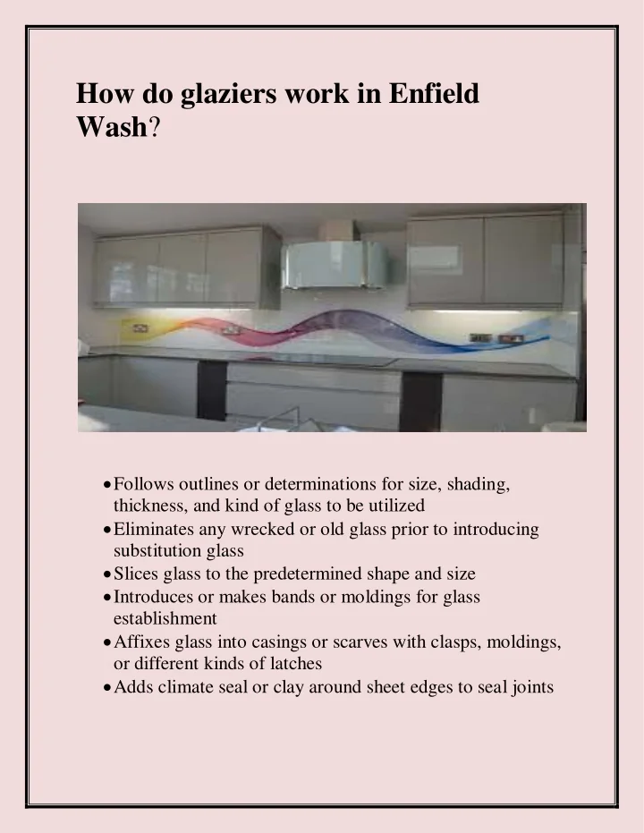 PPT How Do Glaziers Work In Enfield Wash PowerPoint Presentation 