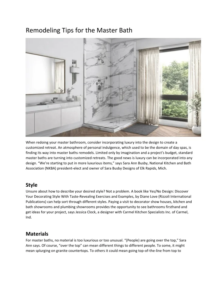PPT - Remodeling Tips for the Master Bath PowerPoint Presentation, free ...