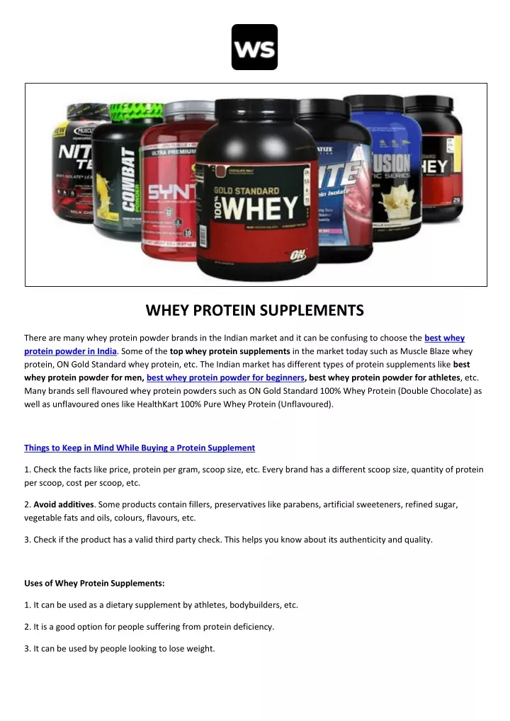 PPT - Best Whey Protein Powder In India PowerPoint Presentation, Free ...