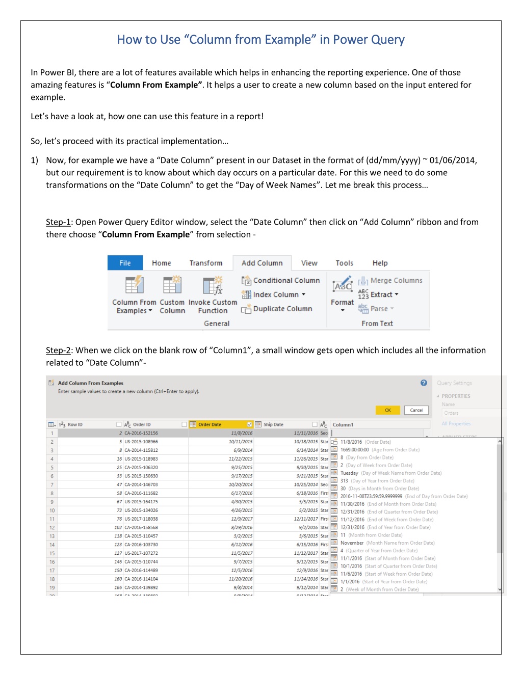 PPT - How to use Column From Examples in Power Query PowerPoint ...