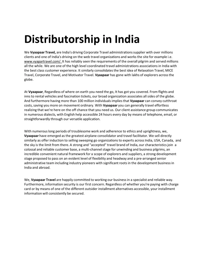 PPT - Distributorship-in-india- PowerPoint Presentation, free download ...