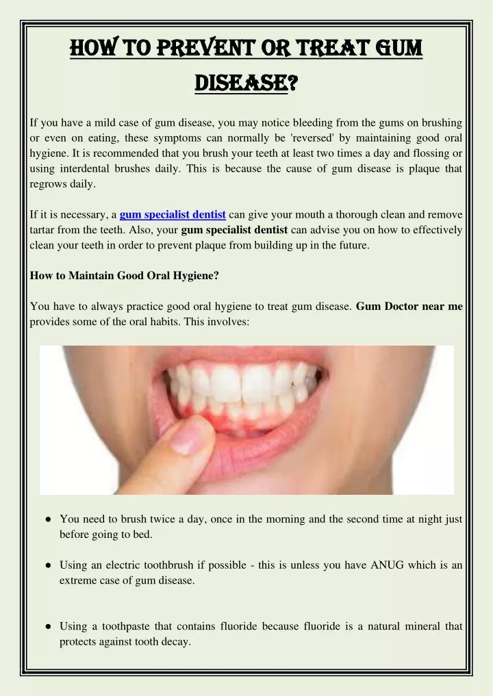 Ppt How To Prevent Or Treat Gum Disease Powerpoint Presentation Free