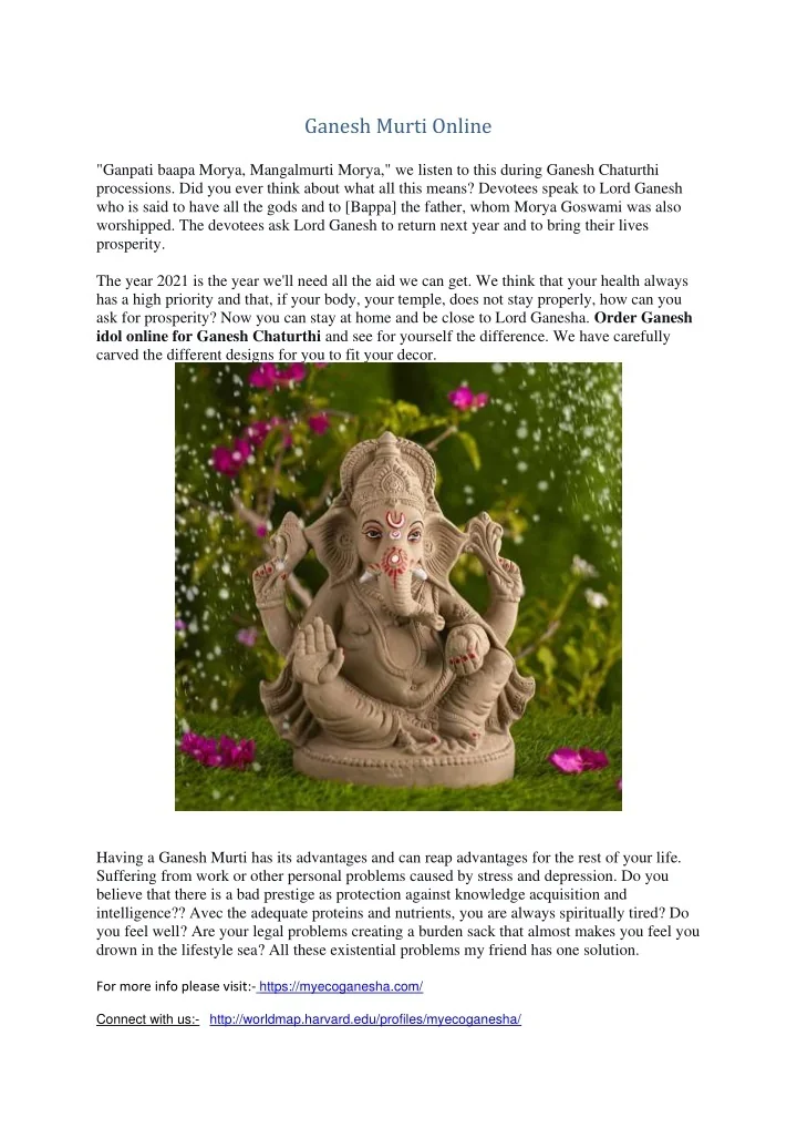 PPT Ganesh Idol Online For Ganesh Chaturthi PowerPoint Presentation 