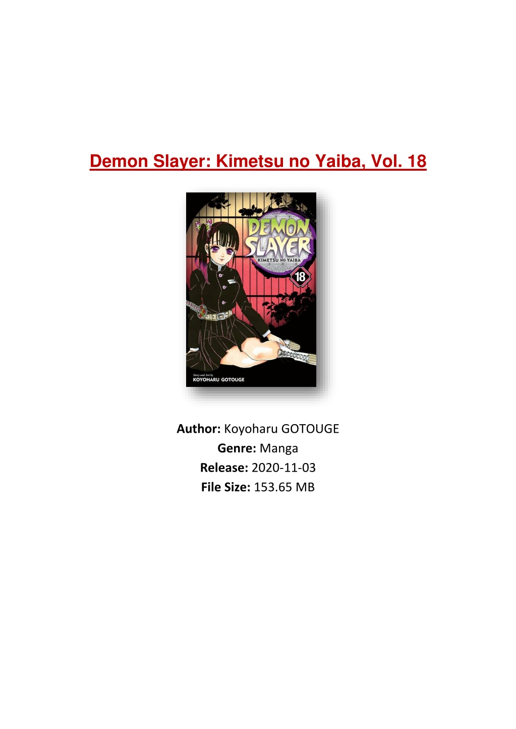 Demon Slayer: Kimetsu no Yaiba, Vol. 18 Manga eBook by Koyoharu Gotouge -  EPUB Book