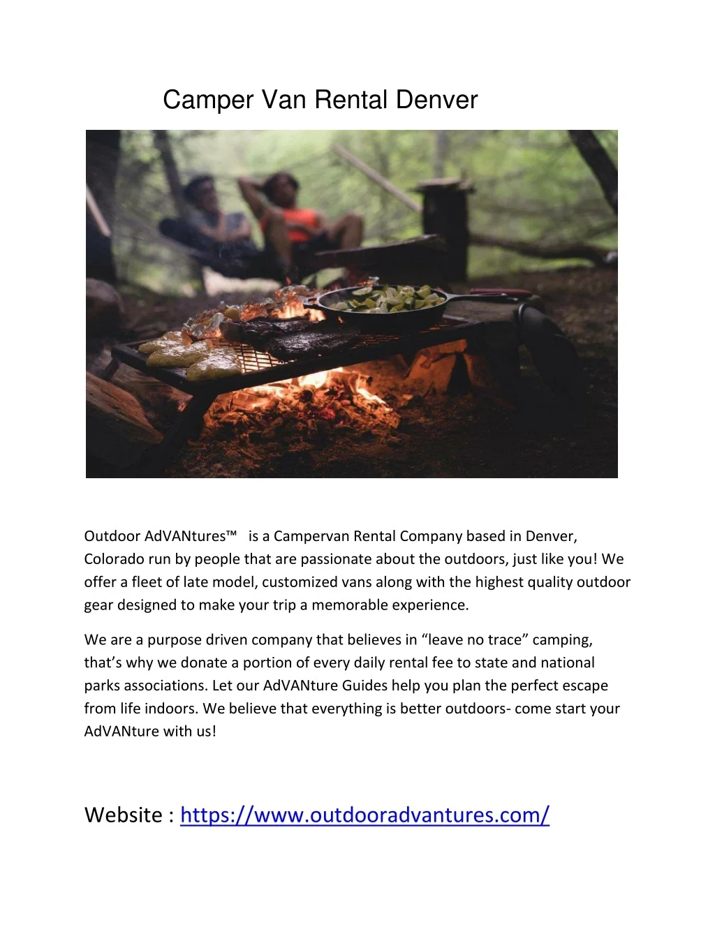 PPT Camper Van Rental Denver PowerPoint Presentation, free download