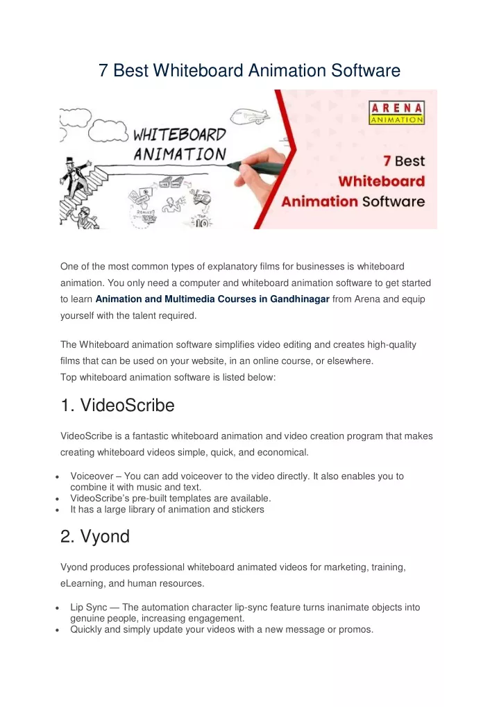 PPT - 7 Best Whiteboard Animation Software PowerPoint Presentation, free  download - ID:10622021
