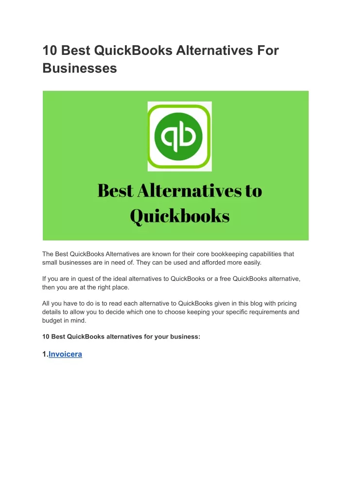 best quickbooks alternative