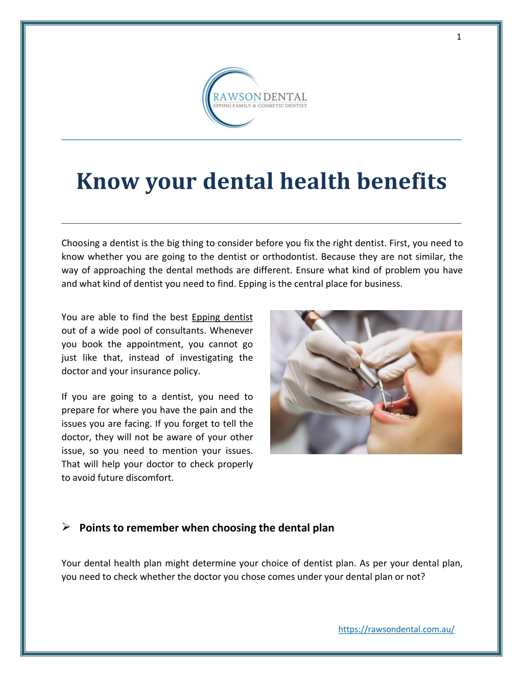 assignment of benefits for dental