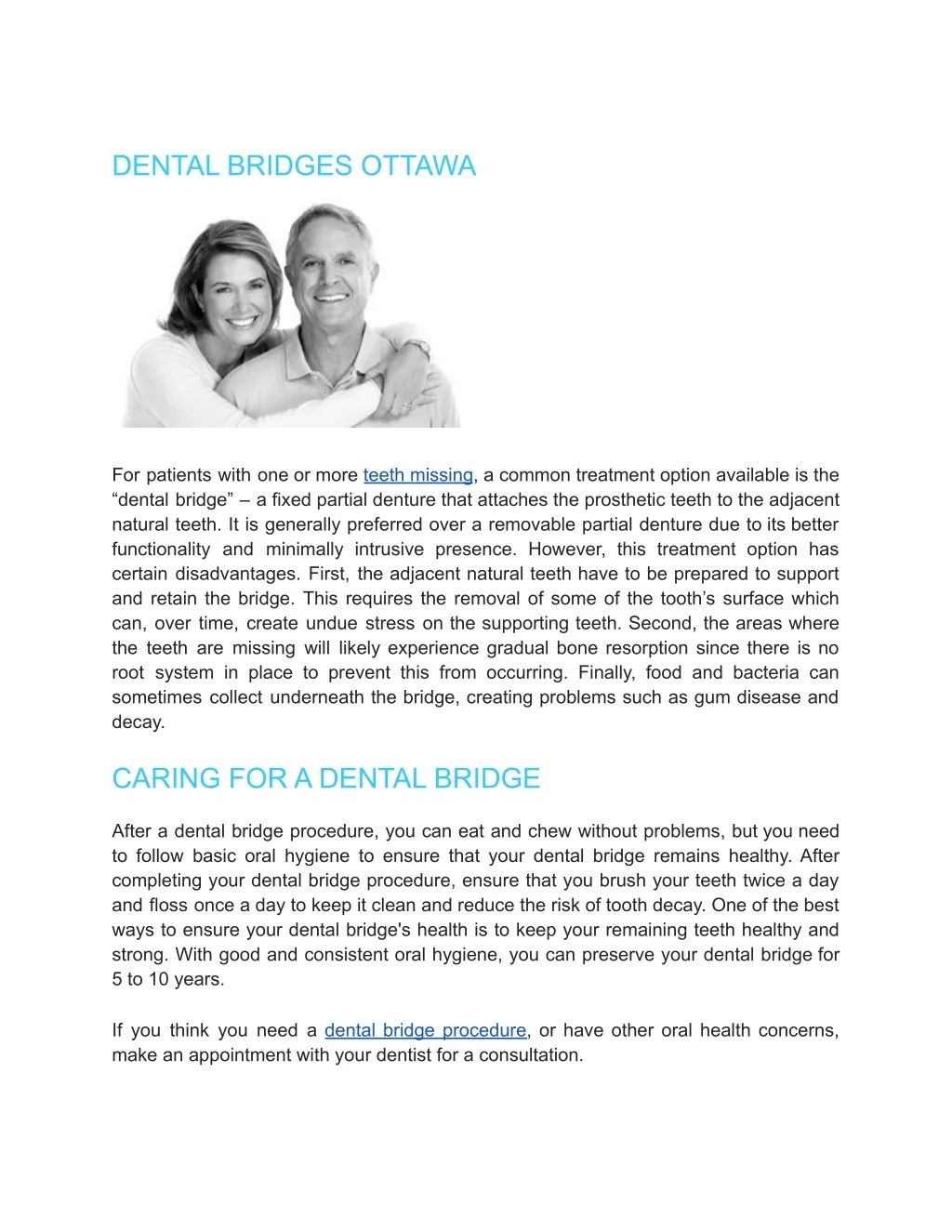 PPT DENTAL BRIDGES OTTAWA PowerPoint Presentation, free download ID