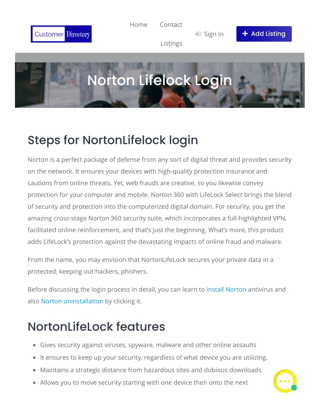 norton lifelock sign in