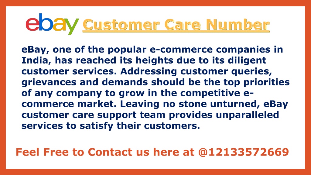 PPT - eBay Customer Care Number PowerPoint Presentation, free download ...
