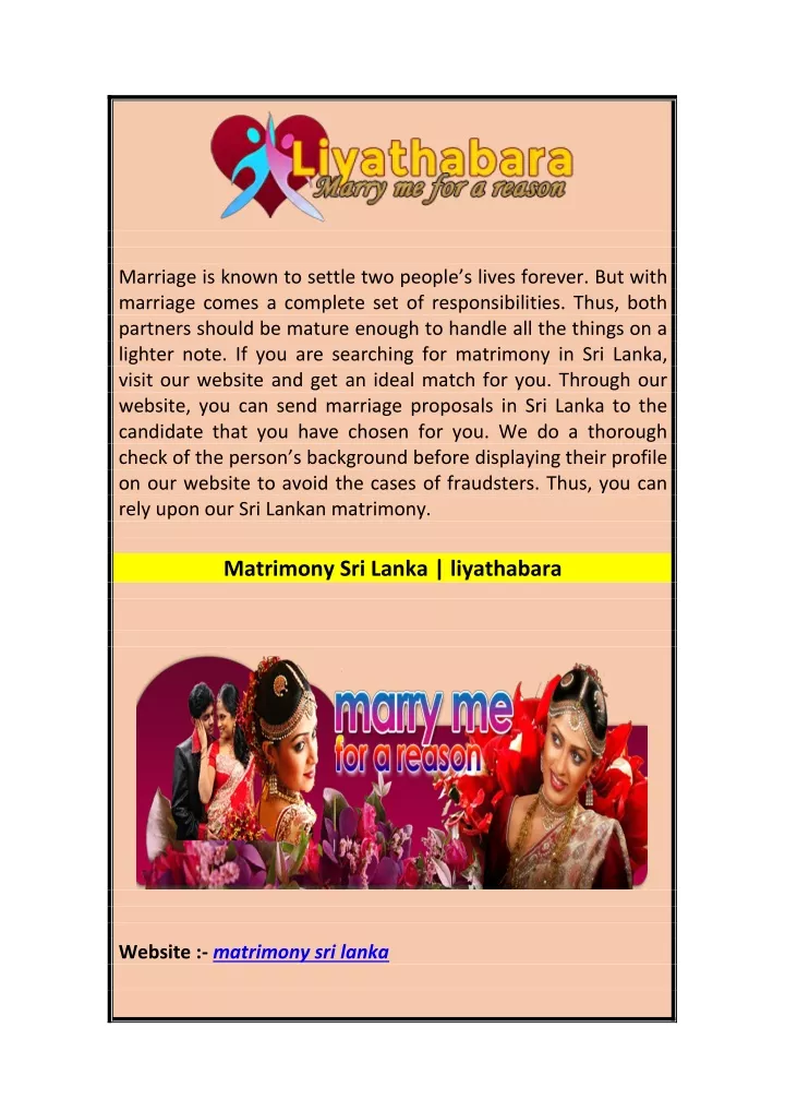 ppt-matrimony-sri-lanka-liyathabara-powerpoint-presentation-free