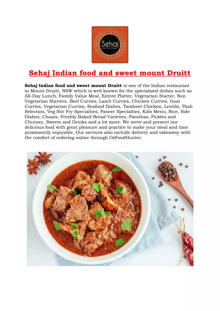 sehaj indian food and sweet mount druitt sehaj n.