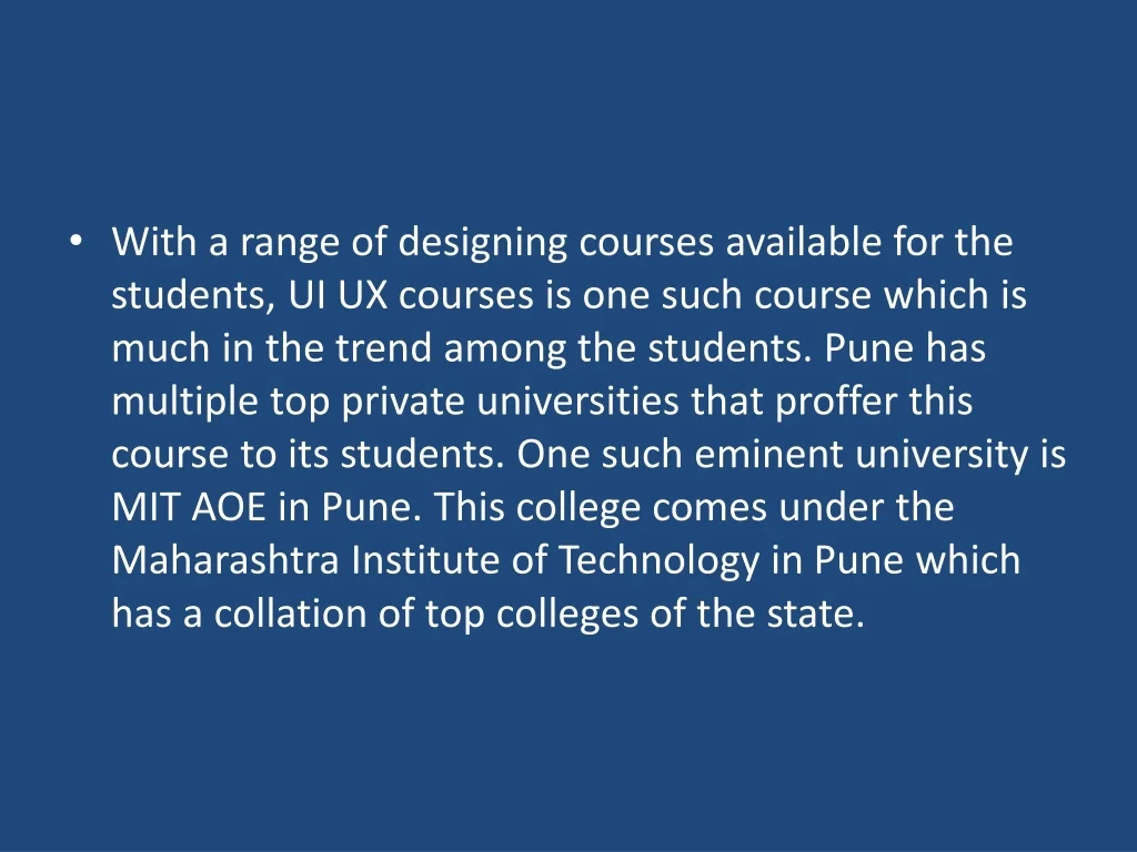 PPT - UI UX Courses in Pune - MITAOE PowerPoint Presentation, free ...