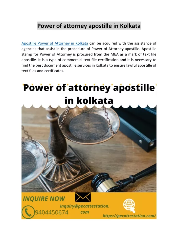 Ppt Power Of Attorney Apostille In Kolkata Powerpoint Presentation Free Download Id 10629064