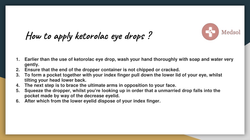 How To Open Ketorolac Eye Drops