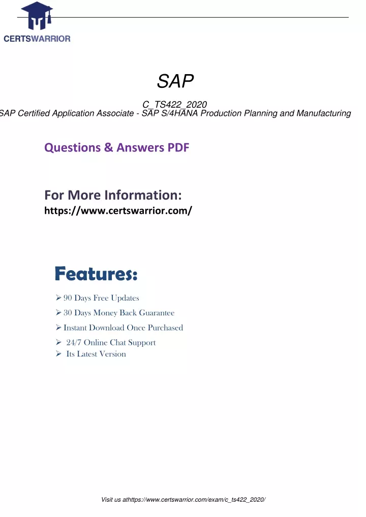 Exam C-TS422-2021 Pattern