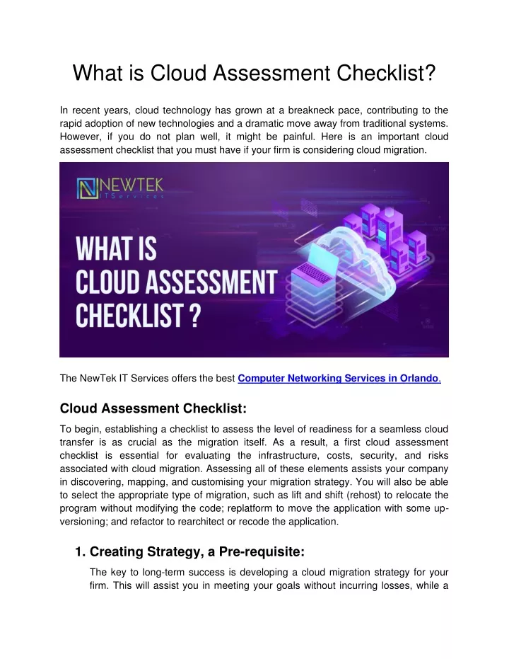 PPT - What Is Cloud Assessment Checklist? PowerPoint Presentation, Free ...