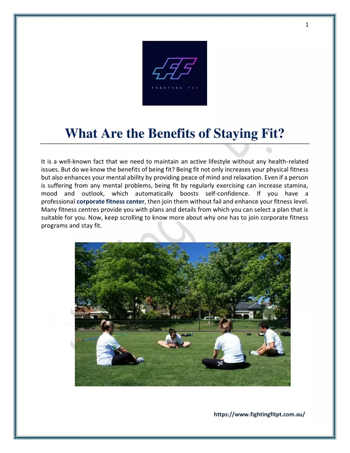 essay about staying fit and healthy