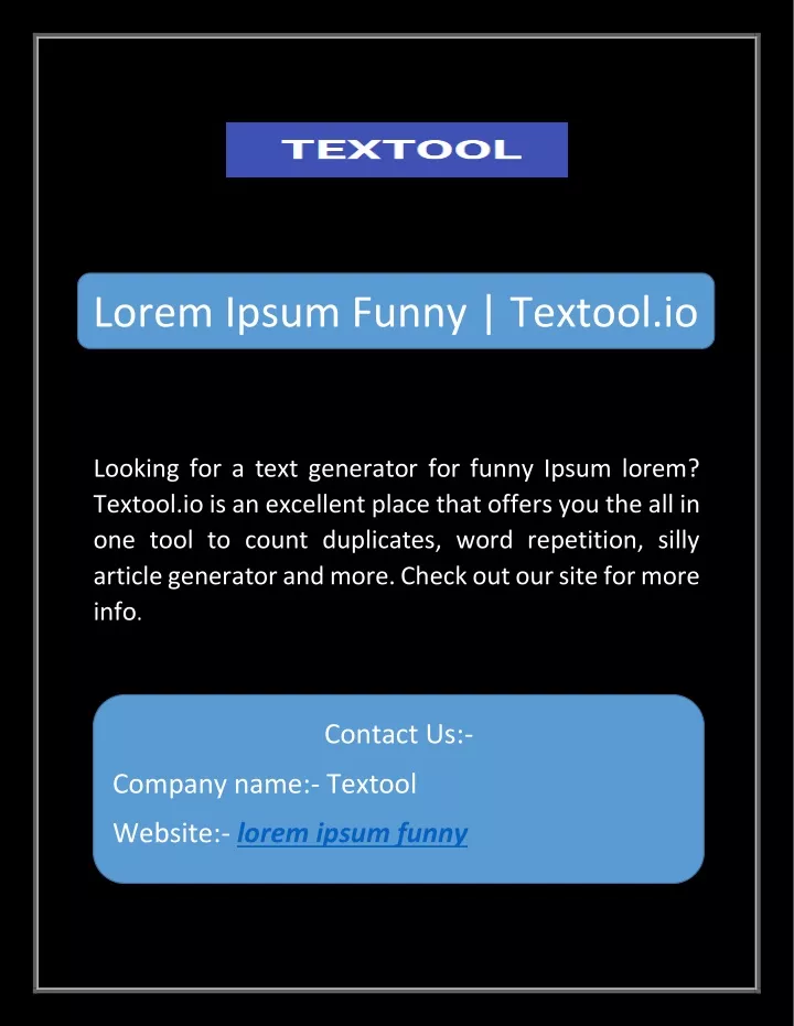 PPT - Lorem Ipsum Funny | Textool.io PowerPoint Presentation, free