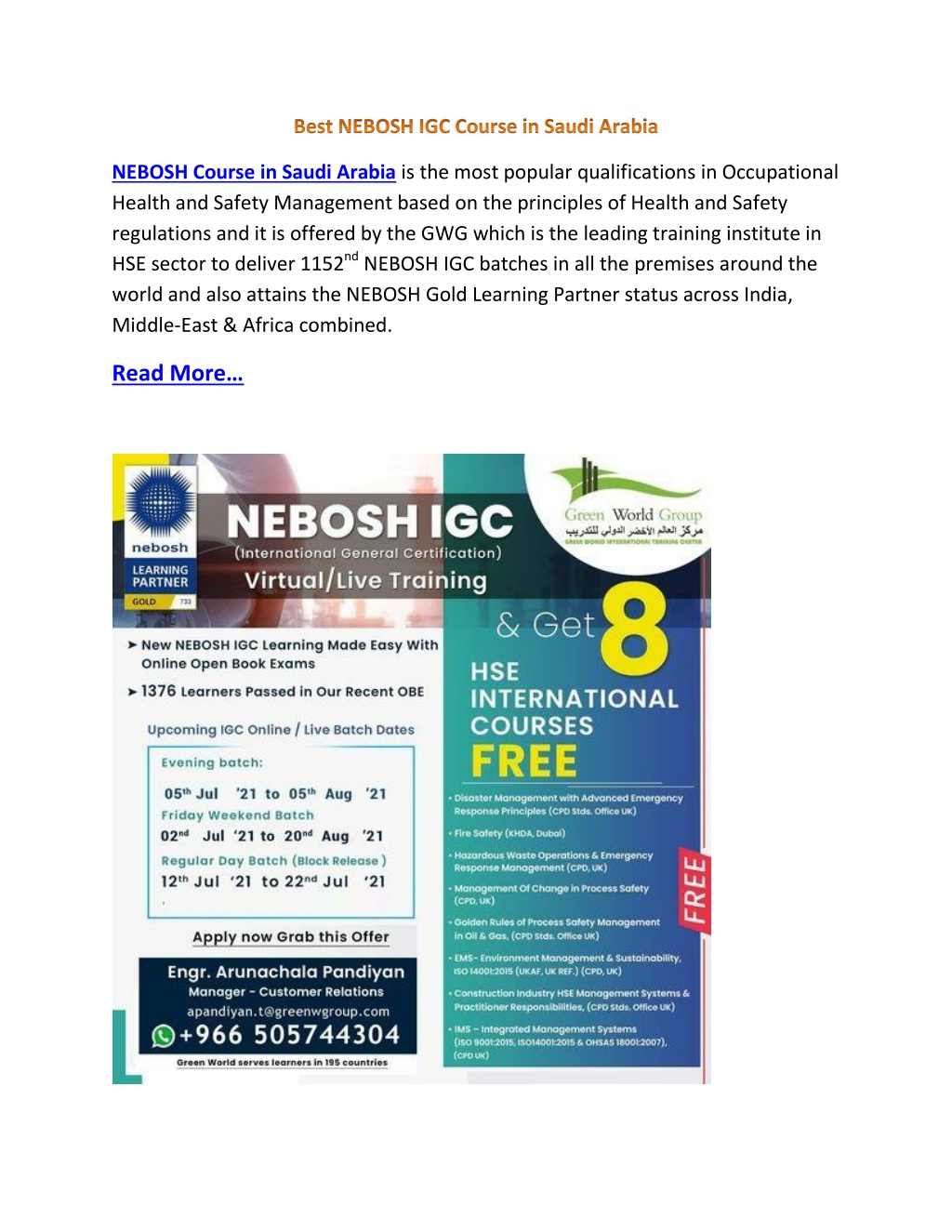 Ppt Best Nebosh Igc Course In Saudi Arabia Powerpoint Presentation Free Download Id10635965 