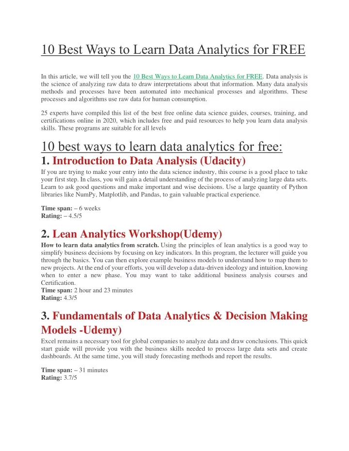 ppt-10-best-ways-to-learn-data-analytics-for-free-powerpoint