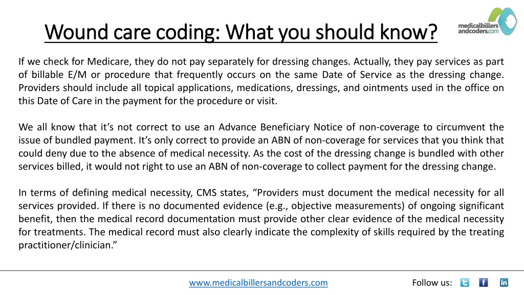 PPT Wound care coding What you should know? PowerPoint Presentation