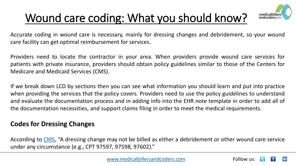 PPT Wound care coding What you should know? PowerPoint Presentation