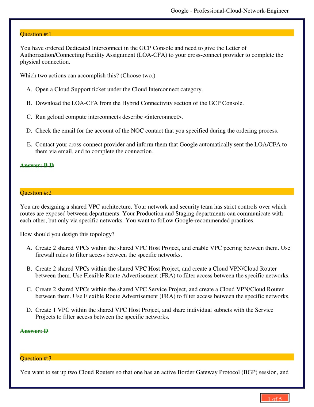 Certificate Professional-Cloud-Network-Engineer Exam